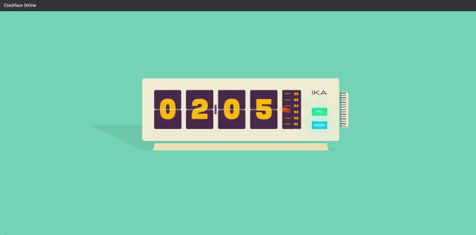 online digital clock full screen aesthetic